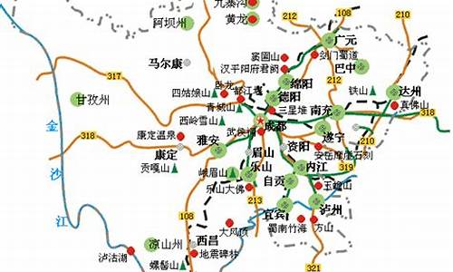 四川省旅游景点地图_四川省旅游景点地图高